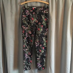 H&M Floral/Black Dress Pants-NEW